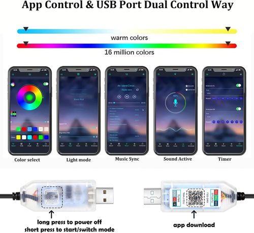 Automotive RGB LED Acrylic Ambient Lighting – USB-Powered, No-Installation Required, Dynamic Flowing Light for Center Console Decoration