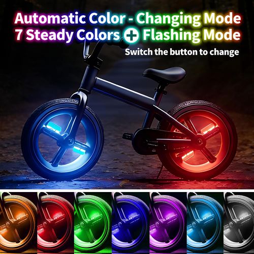 Bicycle lights, bicycle windmill night riding sensor model, bicycle front and rear lights, wire light, spoke light, 16 LEDs