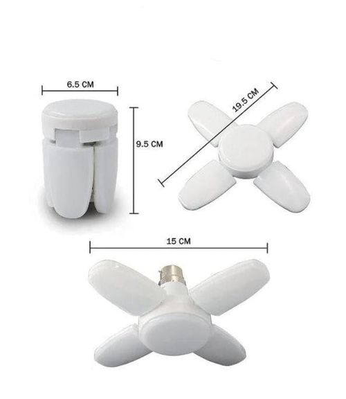 New-style 4-leaf foldable LED bulb, mini leaf-design light with E27 base, ultra-bright, high-intensity illumination, available for wholesale.