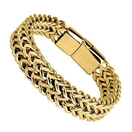 Mens Gold Cuban Link Bracelet Classic Gold Chain Wristband for Men in Kenya and Africa