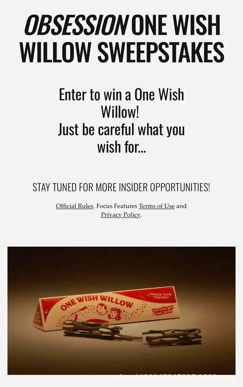 Obsession Film & TV Merchandise: ONE WISH WILLOW