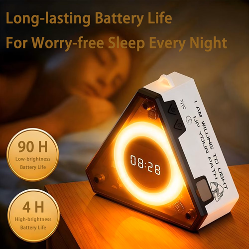 Viral Multifunctional Mecha-Style Nightlight Clock: Bedside Lamp, Reading & Study Light for Kids