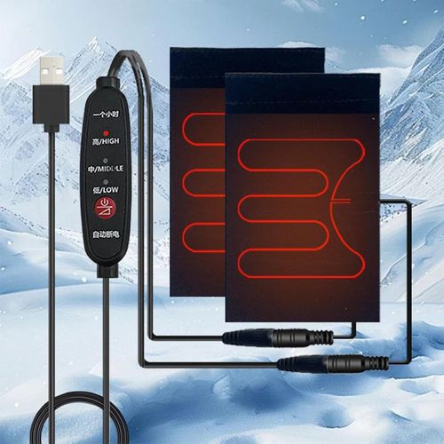 USB Heated Motorcycle Handlebar Grips, 3-Level Temperature Control, Electric Hand Warmers for Motorcycles, Electric Bikes & Scooters