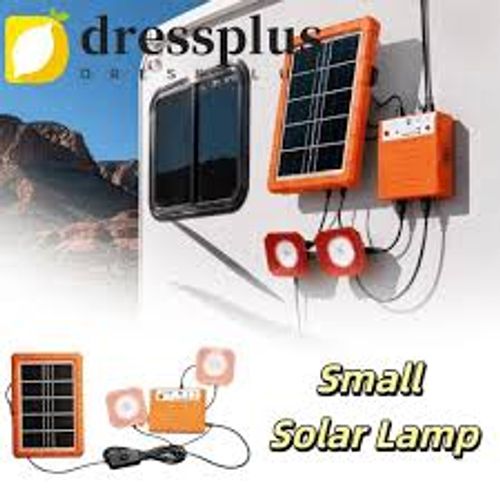 Small-scale home solar power system with 3 lights – a complete mini solar energy storage kit for camping and household use