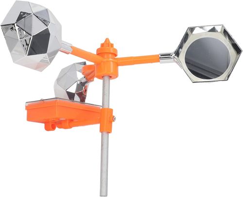Sanpyl Bird Reflective Deterrent, Solar Sound Light Bird Deterrent for Outside, Keep Birds Away from Farm, 360° Rotating Bird Deterrent Devices for Orchard Field Power Grid Airport