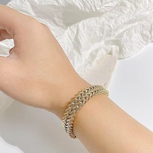 Mens Gold Cuban Link Bracelet Classic Gold Chain Wristband for Men in Kenya and Africa