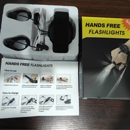 Rechargeable, high-intensity, wearable LED work light—ideal for night fishing, repairs, and outdoor sports.