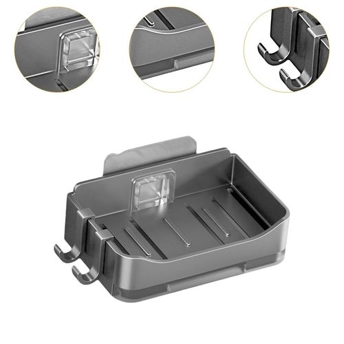 No-punch soap box does not accumulate water new style soap box bathroom double-layer soap drain box household soap storage