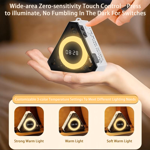 Viral Multifunctional Mecha-Style Nightlight Clock: Bedside Lamp, Reading & Study Light for Kids