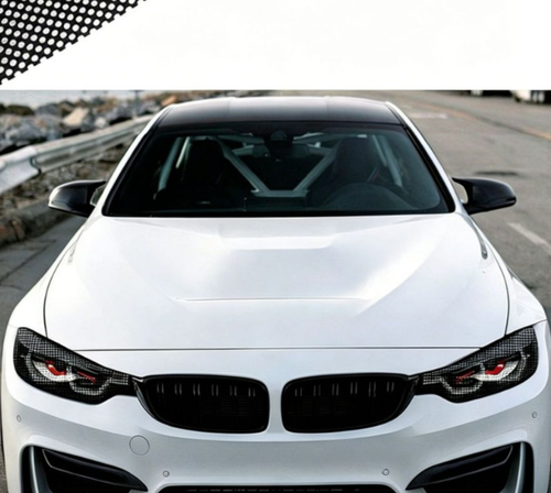 Car mesh devil eye headlight decal, customizable and cool headlight decoration sticker