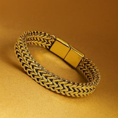 Mens Gold Cuban Link Bracelet Classic Gold Chain Wristband for Men in Kenya and Africa