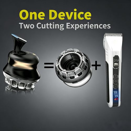 UFO-Style Fully Automatic Electric Hair Clipper for Men – Self-Service Buzz Cut Trimmer, Washable Design