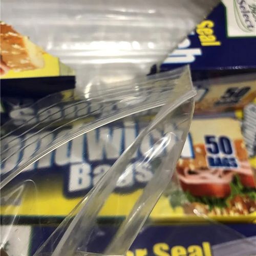 Zipper Seal Sandwich Bags, Resealable Food Storage Bags for Snacks, Sandwiches, Fruits & Everyday Kitchen Storage, 50 Count