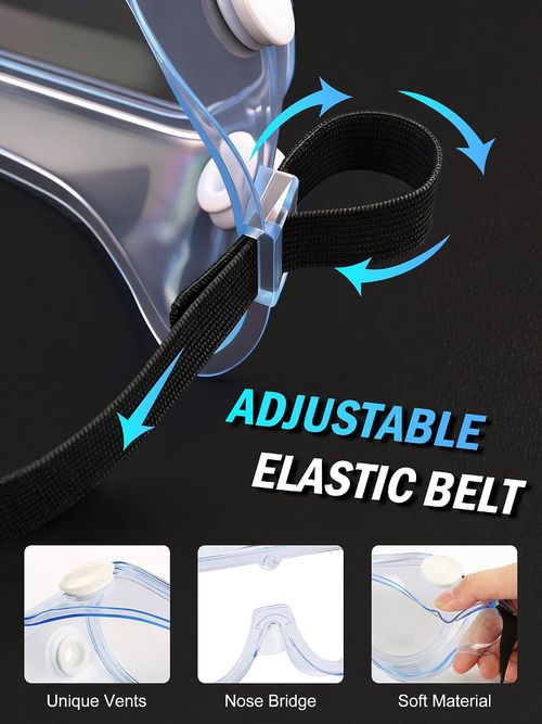 High-definition, windproof, dustproof, and anti-fog transparent protective goggles, fully enclosed men's and women's work safety glasses, protective eye shields