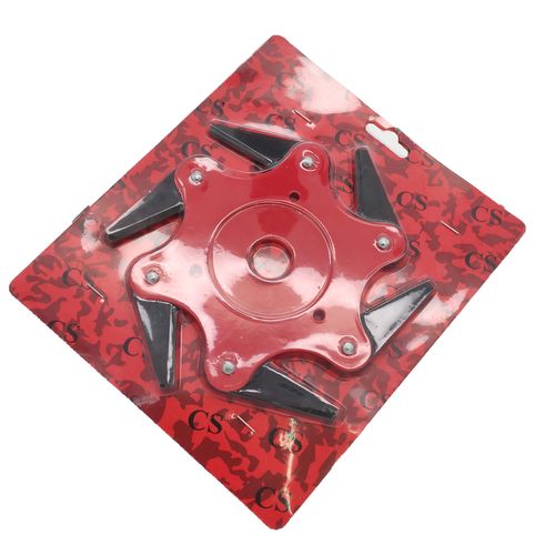 6-Blade Manganese Steel Trimmer Head for Brush Cutters – Rotary Weeding and Clearing Attachment
