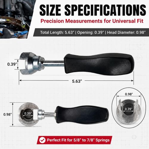 Brake Spring Compressor Tool for Automotive Brake Repair, Heavy-Duty Spring Compression Tool with Pull Hook for Installation & Maintenance