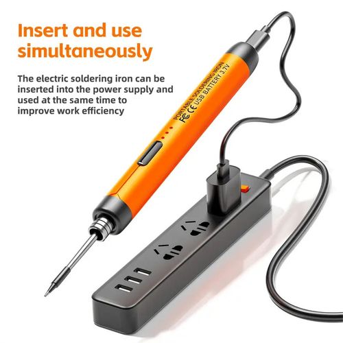 Portable 5V 8W USB-Rechargeable Cordless Soldering Iron – Mini Lithium-Battery-Powered Soldering Tool for Home Repairs