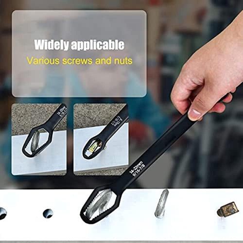 Multifunctional self-tightening wrench (dual-purpose open-end and ring wrench)