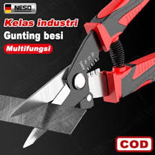 Metal scissors, industrial light steel keel, strong stainless steel special left and right head wire cutters, wire strippers, and wire clamps.