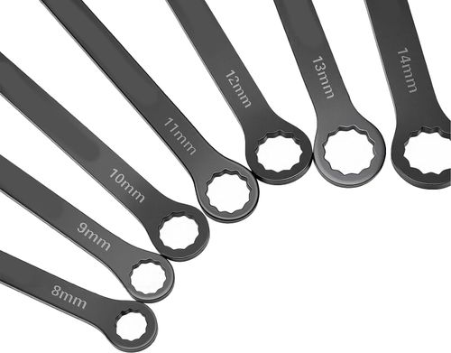 14-Piece Combination Wrench Set (Open-End & Ring) – Automotive Repair Tool Kit