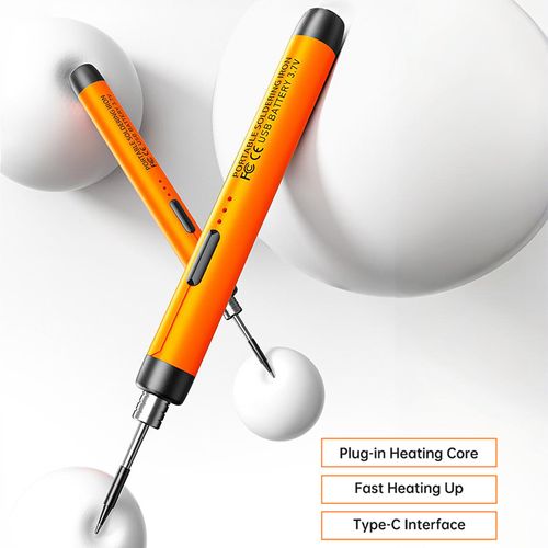 Portable 5V 8W USB-Rechargeable Cordless Soldering Iron – Mini Lithium-Battery-Powered Soldering Tool for Home Repairs