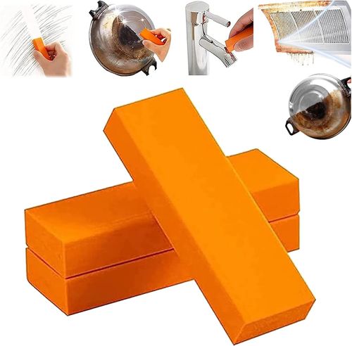 Japanese-style multi-purpose cleaning eraser for kitchen countertops, stainless steel fixtures, and removing limescale from faucets