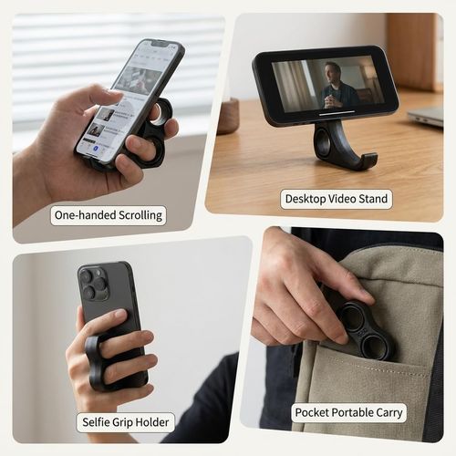 Multifunctional Ergonomic Phone Grip and Stress-Relief Toy – All-in-One Stand