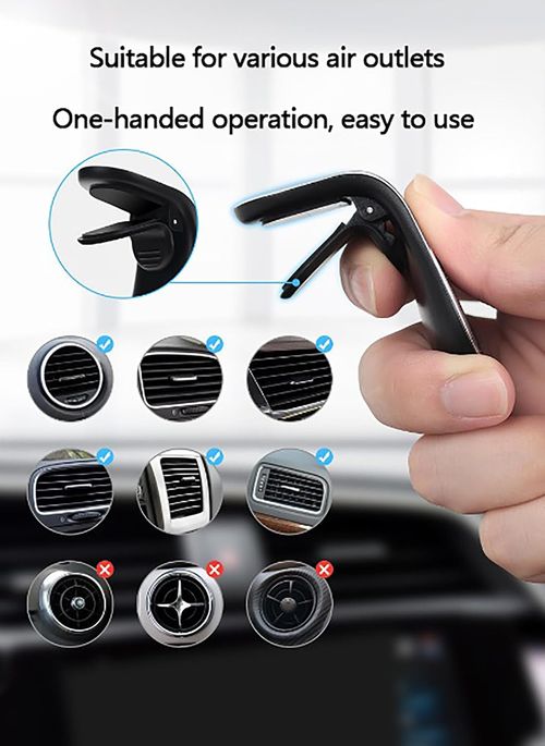 Best-selling F3 magnetic air vent phone holder – car air vent mobile phone mount (L-shaped)