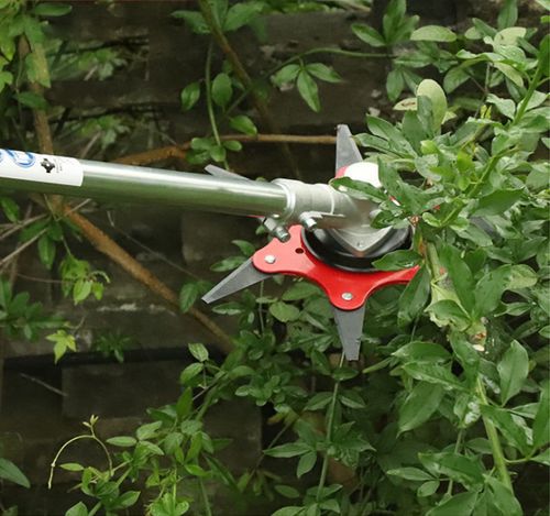 6-Blade Manganese Steel Trimmer Head for Brush Cutters – Rotary Weeding and Clearing Attachment