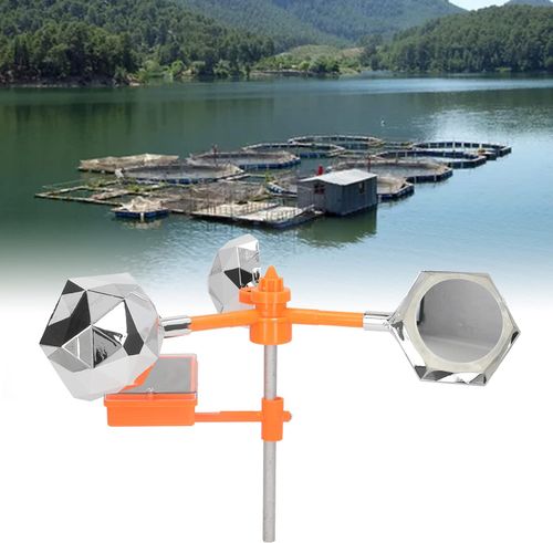 Sanpyl Bird Reflective Deterrent, Solar Sound Light Bird Deterrent for Outside, Keep Birds Away from Farm, 360° Rotating Bird Deterrent Devices for Orchard Field Power Grid Airport