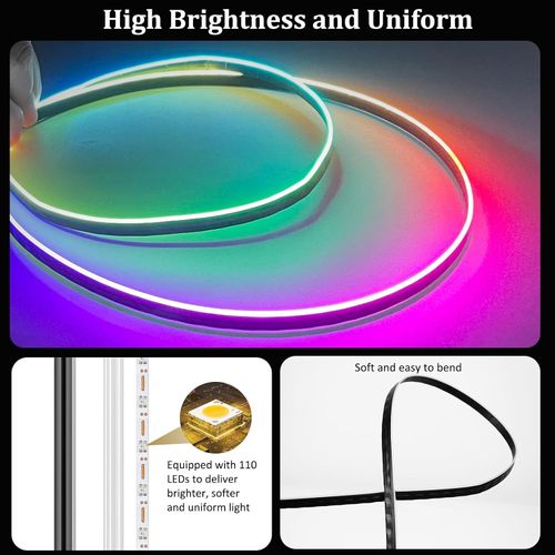 Automotive RGB LED Acrylic Ambient Lighting – USB-Powered, No-Installation Required, Dynamic Flowing Light for Center Console Decoration