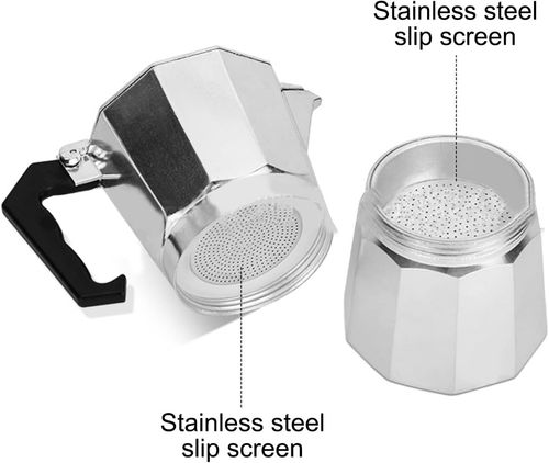 Stovetop Moka Pot Coffee Maker – Italian Style Espresso Maker for Rich Homemade Coffee
