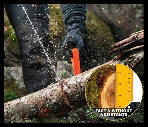 Portable Hand - Pull Chain Saw (Black), Essential for Outdoor Camping and Wilderness Survival, Manganese Steel Material, Strong and Wear - Resistant, 11 - Tooth Design, Easy and Labor - Saving