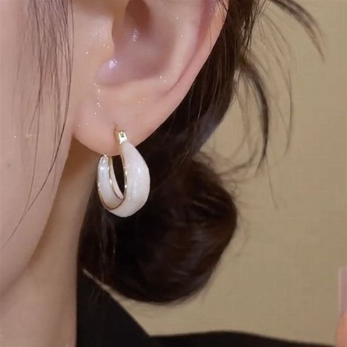 New Fashion Luxe Earrings: Enamel on Alloy, Versatile for Spring and Summer