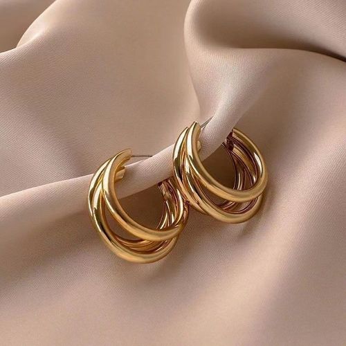 2025 Niche-Designed Retro Light Luxury Women's Pearl Stud Earrings & Metal Earrings
