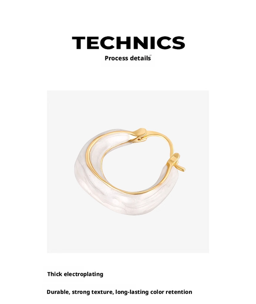 New Fashion Luxe Earrings: Enamel on Alloy, Versatile for Spring and Summer