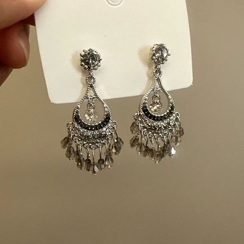 Vintage Zircon Tassel Earrings: Understated Luxury for Every Look