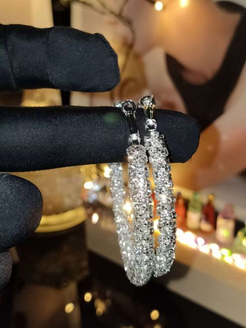 New Luxury Personality Fashion Diamond Large Hoop Earrings