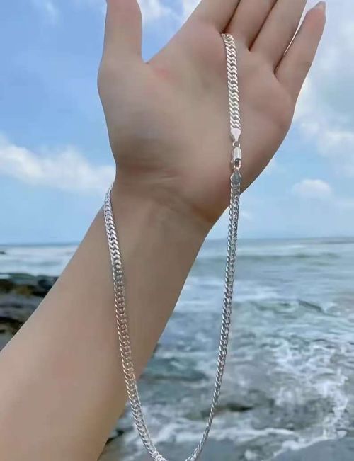 Men s Silver Cuban Chain  Finally   a Necklace That Slaps With Every Outfit    Total Vibe