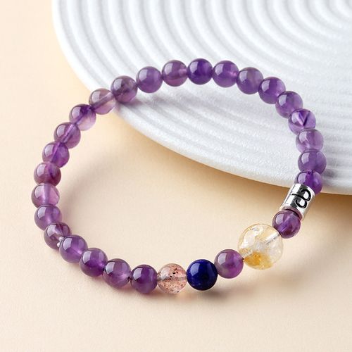 Ancient handmade 12 constellation exclusive fortune natural crystal multi treasure bracelet