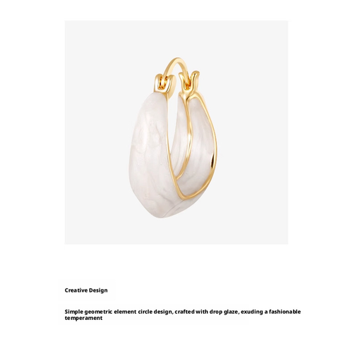 New Fashion Luxe Earrings: Enamel on Alloy, Versatile for Spring and Summer