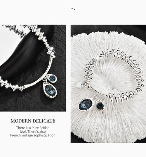 ✨ Cool-Tone Silver & Sapphire Set: Your Quietly Luxe Daily Upgrade