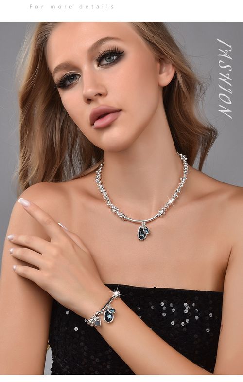 ✨ Cool-Tone Silver & Sapphire Set: Your Quietly Luxe Daily Upgrade