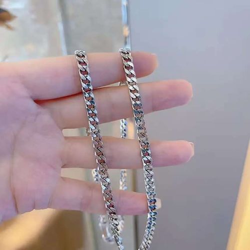 Men s Silver Cuban Chain  Finally   a Necklace That Slaps With Every Outfit    Total Vibe