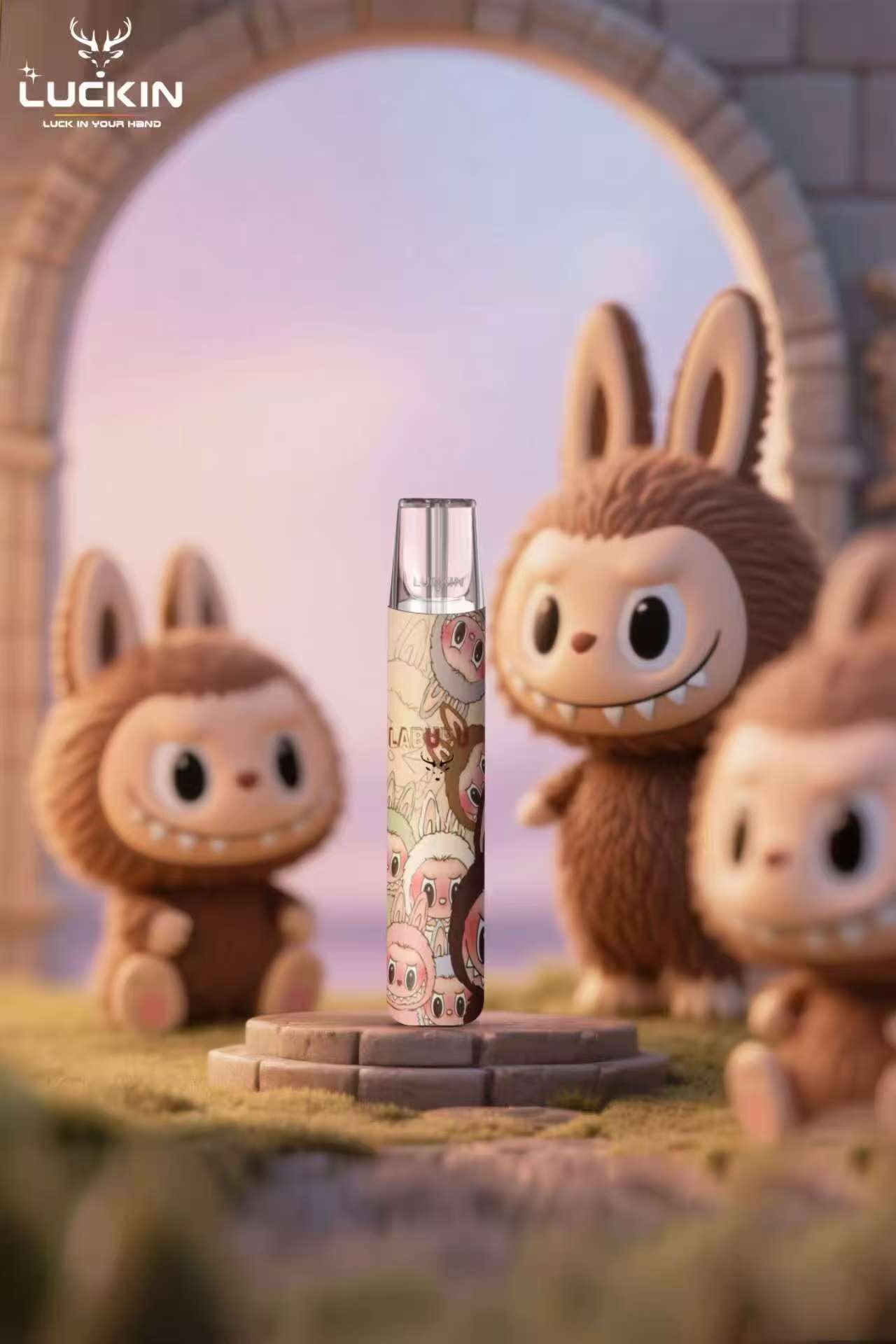 LUCKIN幸運主機聯名款 泡泡馬特拉布布Labubu潮玩聯名款 兩段式調節 通用sp2 lana等一代煙彈