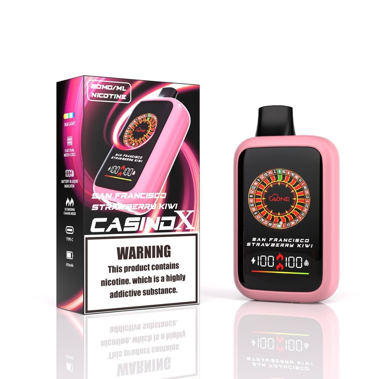 【AONE VAPE CASINO X】 16000口賭場一次性電子煙 原裝正品 俄羅斯轉盤鋼珠設計-VAKA糖果雲煙館