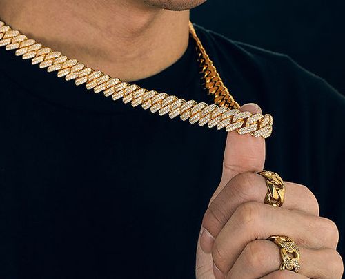 （No fading of colours！！！）Hip Hop Cuban Link Chain Necklace