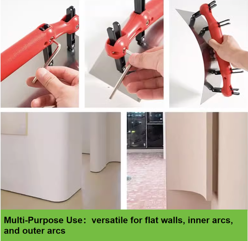 justable Arc Putty Scraper, Cylindrical Surface Trowel, Large White Trowel, Bricklayer Knife