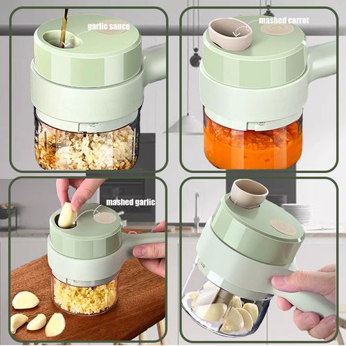 Smart Gadget Electric Slicer, Kitchen Chopper, Handheld Food Processor, Portable 4-in-1