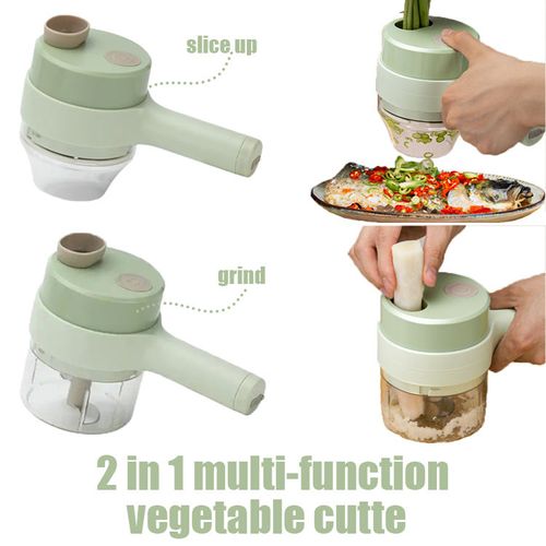 Smart Gadget Electric Slicer, Kitchen Chopper, Handheld Food Processor, Portable 4-in-1